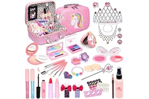 EVACOK Kids Makeup Sets For Girls - Washable Non-Toxic Makeup Set For Little Girls,Kids Toys Childrens Make Up For Girls,Gifts For Girls Christmas Birthday Gift, For Girls 4 5 6 7 8 9-12 Year