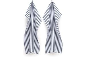 ‎FILU FILU Geschirrhandtücher 8er Pack Dunkelblau/Weiß gestreift (Farbe und Design wählbar) 45 x 70 cm - hochwertige Küchenhandtücher/Geschirrtücher aus 100% Baumwolle