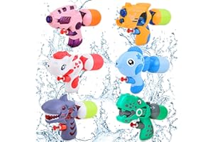 Sloosh 6 Pack Tier Wasserpistole für Kinder, Mini Wasserpistole Wasser Blaster Squirt Guns und Pumpe Super Wasser Soakers für Kinder Sommer im Freien Wasser Aktivität Kampf Spielzeug