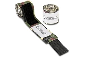 Serigala 4,5m Boxbandagen mit Daumenschlaufe - Halb elastische Bandagen Boxen mit extra breitem Klettverschluss - Kampfsport Bandagen für Thaiboxen, Kickboxen, MMA und Muay Thai