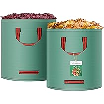 Lot De 2 Sacs à Déchets De Jardin 500L Autoportants - Imperméables, Avec Poignées, Pour Feuilles Et Déchets Verts