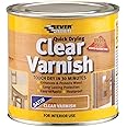 Everbuild – Quick Drying Clear Varnish – Indoor Use – Ideal For Interior Wood – Scratch-Resistant – Satin Finish – 250ml