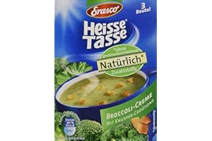 Erasco Heisse Tasse Broccoli-Creme mit Croutons, 12er Pack (12 x 450 ml Beutel)