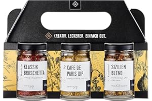 ‎WAJOS Wajos Gewürze Geschenkset 2: Kräuter und Gewürz Set mit Bruschetta, Dip und Blend, Feinkost Geschenk für Männer und Frauen