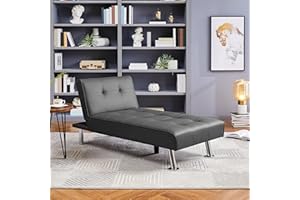 ‎YAHEETECH Yaheetech Klappsofa Relaxsessel mit Schlaffunktion, Verstellbarer Schlafsofa Liege Gästebett, Geeignet für Wohnzimmer, Schlafzimmer, Gästezimmer, grau