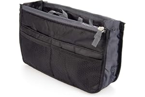 Colours & Beauty - Organizer da Borsa Donna Nero | Organizzatore per Borsetta | Porta Accessori, oggetti, trucchi, documenti, telefono chiavi da Viaggio | Beauty Case Organizer | Organizer Borse