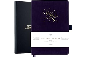 Scribble & Dot® Bullet Planner – Journal à pointillés | Papier A5 ultra épais 160 g/m² – Journal à pointillés de qualité supérieure pour artistes et créateurs (Starlight)