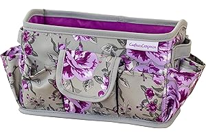 Crafters Companion CC-STOR-DSKTOTE Crafter's Companion Sac de Bureau – Meuble de Rangement pour travaux manuels – Gris et Violet, Taille Unique