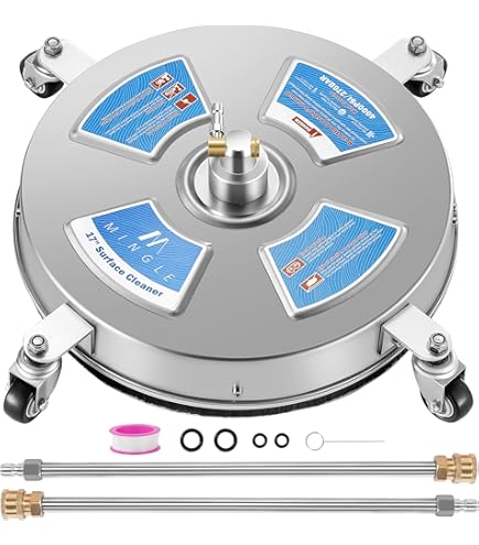 Idropulitrice Per Superfici 60 Cm Con 4 Ruote - Acciaio Inox, 276 Bar, Per Pavimenti E Giardino - Foto 10