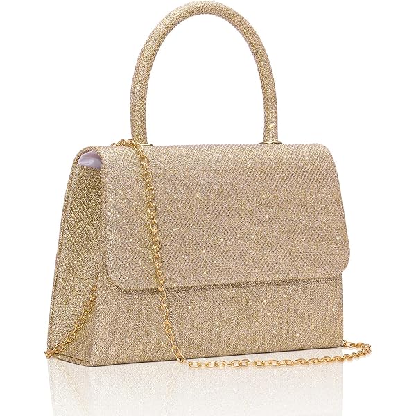 TOFBS Elegante dames clutch met klassieke ketting glitter