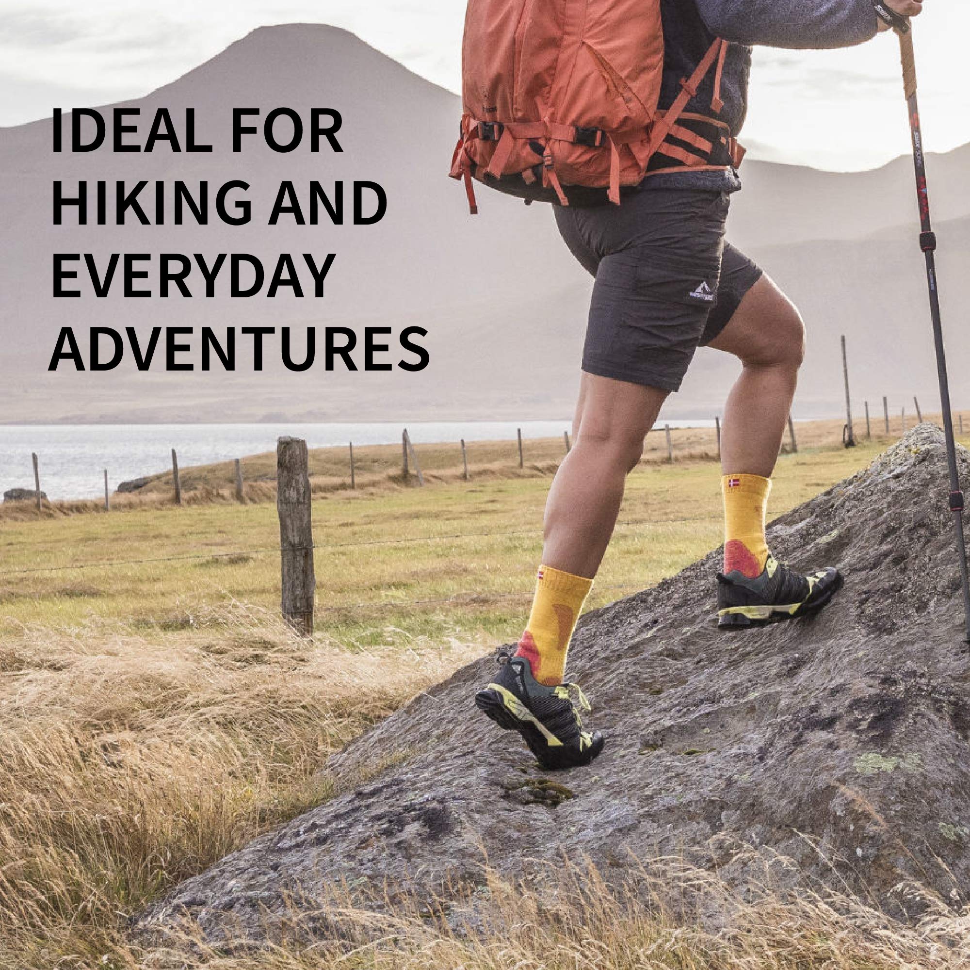 DANISH ENDURANCE Merinowolle Wandersocken für Herren, Damen & Kinder, 3 Paare, Trekkingsocken, Atmungsaktiv, Gepolstert, Antiblasen Polsterung, Merino Funktionssocken – Bild 5