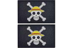 JBCD Patch tattica con bandiera di paglia e rufy, toppa con gancio e anello di fissaggio, confezione da 2