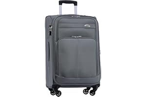 Beibye 4-Wheeled Travel Suitcase, Fabric Case, Hand Luggage, Children's Luggage Suitcase Trolley Set, XL, L, M, gray