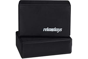 ‎RELAXDAYS Relaxdays Unisex – Erwachsene Yogablock im 2er Set, Klötze f Übungen, Hartschaum, rutschfest, Yoga-Würfel