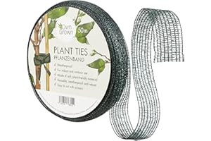 OwnGrown - Fascia per piante rampicanti, 50 m, colore nero, resistente alle intemperie, per piante rampicanti, resistente alle intemperie, per piante rampicanti, per piante da interni
