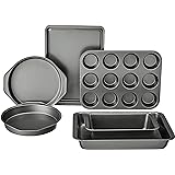 Amazon Basics - Set da 6 teglie da forno antiaderenti