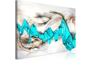 murando Cuadro en lienzo Abstracto 120x80 cm 1 parte Impresión en material tejido no tejido cuadro de pared impresión artística fotografía decoración- Turquesa a-A-0655-b-a