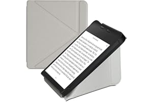 Okładka ochronna Kwmobile kompatybilna z Kobo Libra 2 - Case Syntetyczna skóra - Ereeader Cover Case - Srebrny