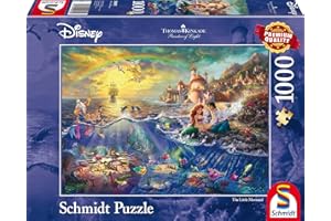 Schmidt , Thomas Kinkade: Disney The Little Mermaid Puzzle - 1000pc , Puzzle , Ages 12+ , 1 Players