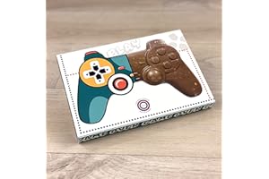 CHOCODIC MAITRE ARTISAN CHOCOLATIER Manette de console en chocolat - Taille Réelle - chocolat de fabrication artisanale - en chocolat lait 100g - 17x11cm - PS4