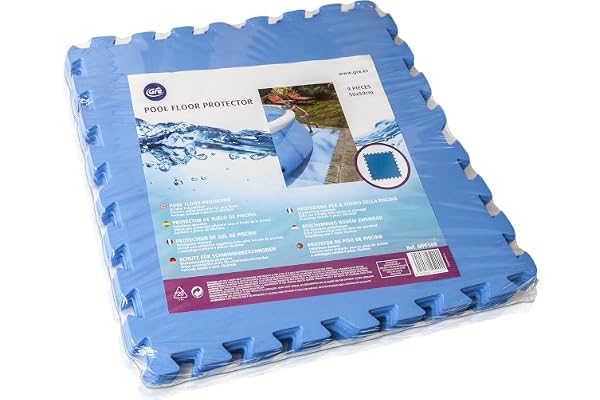Gre MPF509Z - Protecteur de Sol de Piscine en EVA, Couleur Bleue, 9 pièces, 4,5 mm d'épaisseur. Résistant et offrant Une Protection Solide Contre Les Perforations.