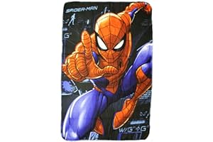 Just Character Marvel Avengers Spiderman Polar Fleece Blanket, Design Super Soft Blanket 100 X 150 cm (Spiderman Blue)