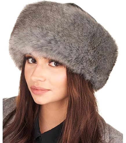 Chapeau Cosaque Femme Hiver - Fausse Fourrure Renard, Très Chaud Duveteux | Bonnet Russe Style Hiver