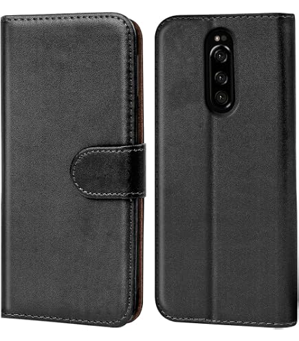 Leder Flip Case Für Sony Xperia 5 – Mit Kartenfächern, Standfunktion & Schutz, Braun
