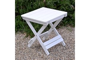 Plant Theatre Adirondack Folding Hardwood Table - Painted White