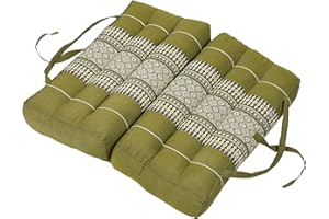 HANDELSTURM THAIKISSEN Faltbares, festes Kapok-Sitzkissen 40x40x7 cm von HandelsTurm - Ideal für Unterwegs, Meditation, Yoga & Entspannung, natürlich & nachhaltig