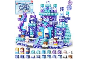 BuzzoXerex Bloques Magneticos Construccion Niños, 200 Piezas Construcciones Magneticas Niños 2,5 CM Magnetic Blocks con Manual de Instrucciones para de 4, 5, 6, 7, 8, 9, 10 Años