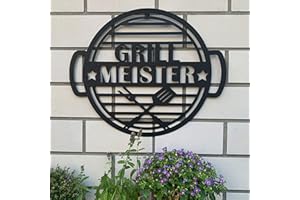 K&L Wall Art Plaque en métal vintage - Décoration de jardin en métal durable - Toute l'année - Noir mat