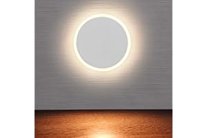 ‎MAX K O M F O R T max K O M F O R T LED Treppenbeleuchtung weiß rund 230V warmweiß 2W RUND Treppenleuchte Wand Einbauleuchte Farbwechsel Treppenlicht Flurleuchte Nachtlicht 6109R