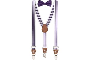 BomGuard Bretelle bambini ragazzo bimbo + papillon set, ca 1-8 anni