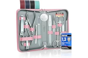 MARQUS Solingen Set per Manicure Professionale – Include Pinza, Lima in Vetro e 12 Pezzi di qualità. Custodia in Pelle, strumenti Made in Germany, perfetti per Unghie curate. Elegante e pratico