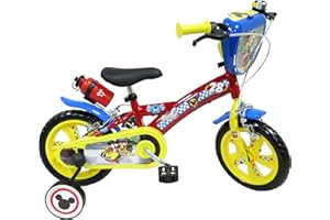 MICKEY / DISNEY Vélo 12' Équipé DE 2 Freins - 2 Stabilisateurs avec Montage sans Outils - Transmission Monovitesse