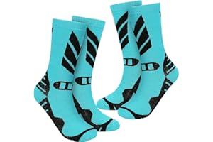 wanchel Warme Kinder Skisocken - 2 Paar aus Merinowolle und Baumwolle gefertigte Skisocken, Knielange Winter-Wärme Snowboard-Thermo-Socken für Jungen, Mädchen und Kleinkinder