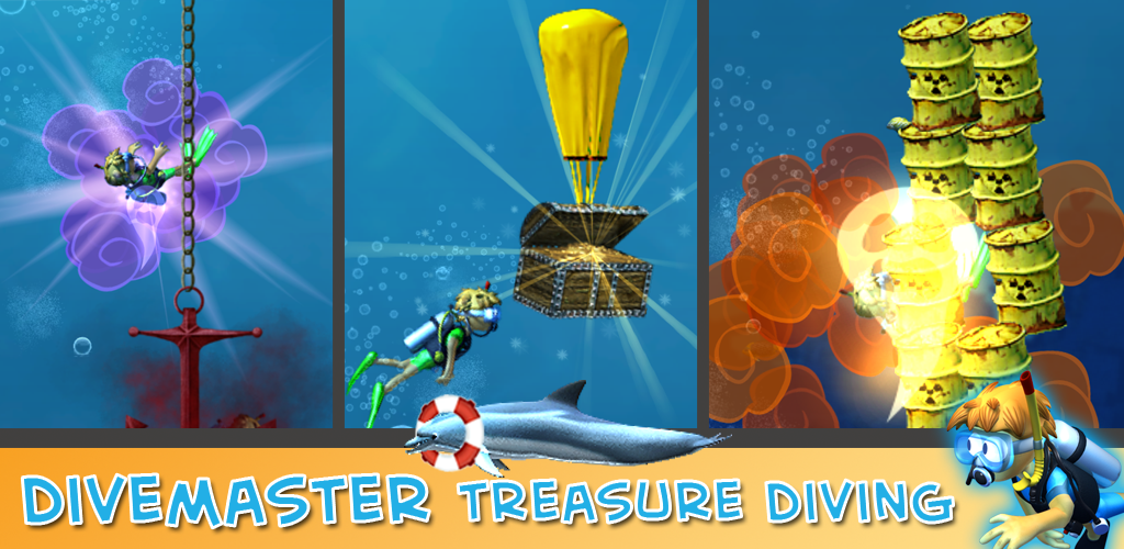 DiveMaster - Underwater Scuba Diver Treasure Race game with sharks and ...