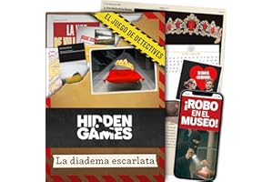 Hidden Games Escena del Crimen: La Diadema Escarlata, crimenes imperfectos, Exit Juego de Mesa de Misterio y Detectives cooperativo, 1-6 Jugadores, a Partir de 14 años, en español.