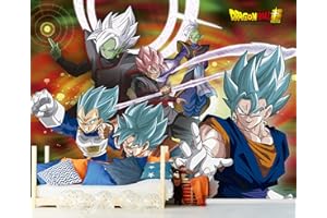 Oedim Fotomural Vinilo Adhesivo Dragon Ball Super Conjunto de Personajes, Producto Oficial, Vinilo Adhesivo Decorativo para Habitaciones, decoración para Paredes, DBS