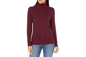 Amazon Essentials Donna Maglione A Collo Alto Intrecciato con Screziatura (Taglie Forti Disponibili)