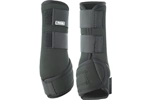 HORZE Fesselkopf Gamaschen, Neoprenfutter, 2 Stück, Größen: S-XXL, Weiß, Rosa, Schwarz, Blau, Schwarz, M