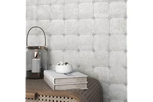 M MOFIT Stick on Octagon Tiles Kitchen Splashback,Big Marble Tile Stickers for Bathroom Wall Tiles Self Adhesive Mosaic Matte Tile Backsplash (10sheets,Cement Grey)
