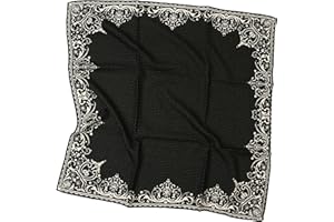 Prettystern foulard doubleface en laine & soie 65x65 cm – carré en soie imprimé recto-verso, écharpe unisexe pour femme & homme, idéal pour printemps & automne