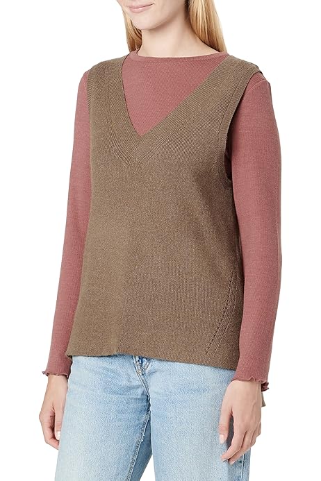 Pieces Pullunder Pullunder Dunkelbraun PIECES Damen Pullunder V