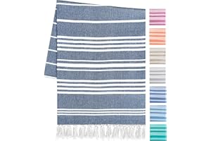 Artexia Strandtuch Baumwolle 90x180 cm Recycelte und Ökologische - Stranddecke Sandfrei Sanddurchlässig - Strandhandtuch - Marine