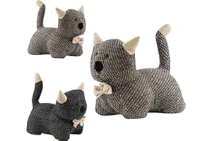 THE MAGIC TOY SHOP Large Heavy Fabric Animal Kitten Door Stop Home Office Cuddly Doorstop