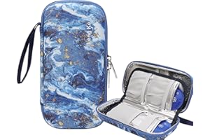 AYVANBER Hard Shell Insulin Cooler Travel Case for Diabetic Organize Medication Insulated Cooling Bag with 2 Reusable Gel Ice Pack for Insulin Pen While Traveling and Other Supplies (Quicksand Golden)