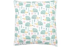 TupTam Taies d'oreillers Décoratives pour Enfant, Hérisson Menthe, 50 x 50 cm