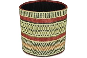 MOHIL INTERNATIONAL Sturdy Jute Rope Planter Basket Modern Woven Basket for 10" Flower Pot Floor Indoor Planters, 12” x 12” Storage Organizer Basket Rustic Home Decor, Earth-Friendly Planter (12x12 inches, Red)